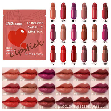 Mini Capsule Lipstick Set – 18 Shades Matte Collection